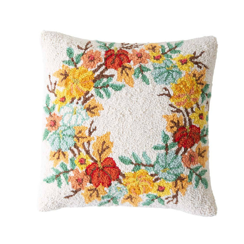 Coussin en duvet floral