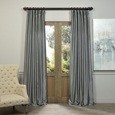 Rayne Room Darkening Faux Silk Curtain Panel