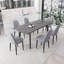 Modern Dining Table Set with Extendable Table and PU Dining Chairs-819500508-819500506