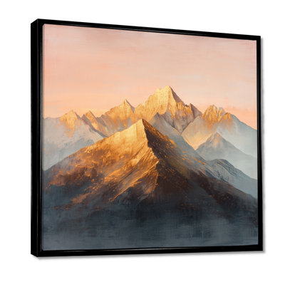 «Ginel Golden Light On The Rose Crystal Peaks IV - montagnes», art mural