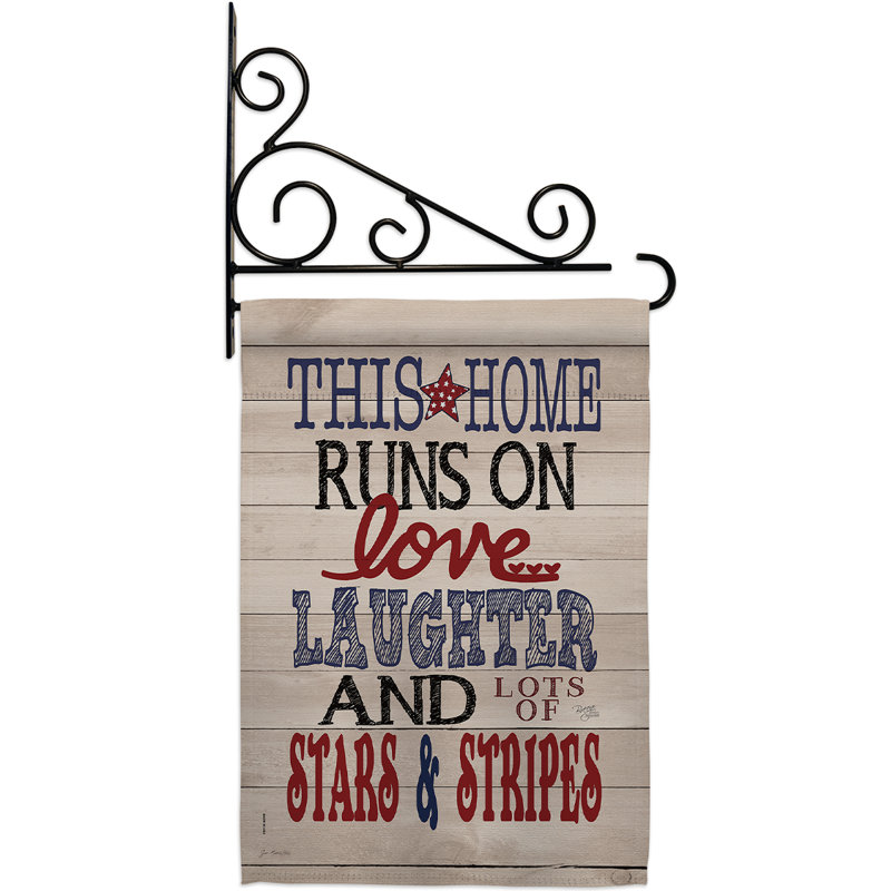 Double Sided 18.5'' H x 13'' W Polyester Independence Day Flag Set