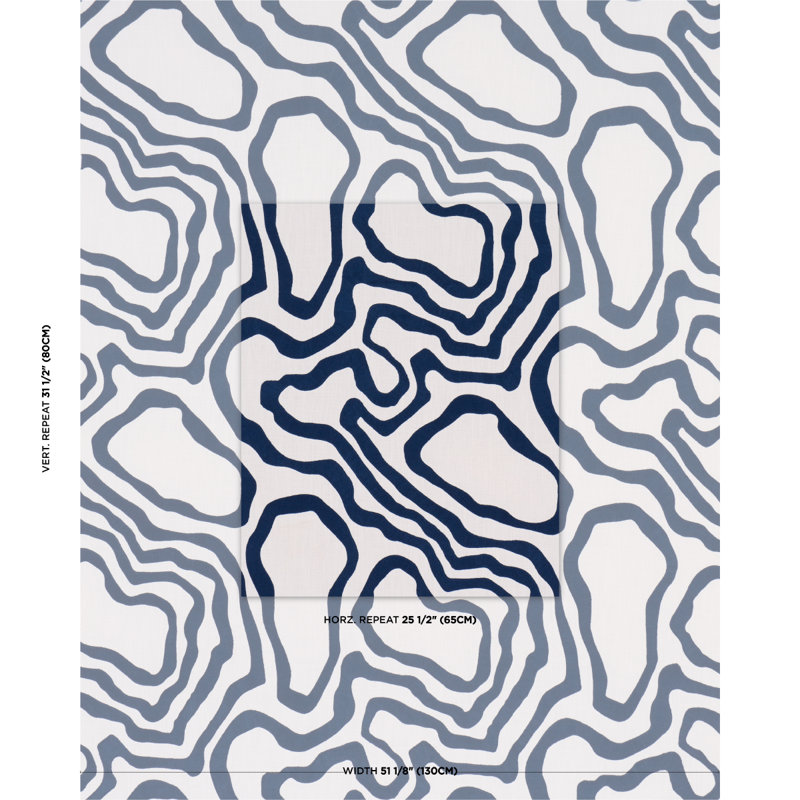Tissu de broderie Defeo, Indigo
