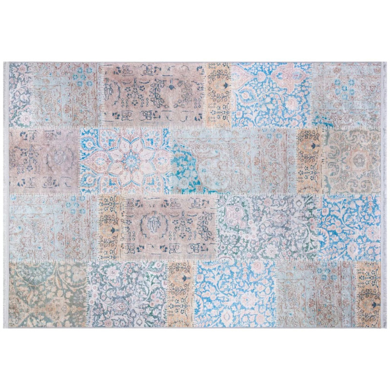 Tapis intérieur / extérieur en coton Saphire, Rectangle 5 pi 11 po x 9 pi 2 po