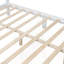 Base de lit plateforme double en bois de style rétro avec support à lattes en bois pour un confort et une durabilité accrus