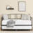 Twin Daybed With Trundle, Metal Twin Size Daybed With Pullout Trundle 6 Casters, Steel Slat Support Sofa Bed For Living Room, Bedroom, Guest Room, No Box Spring Needed (White)-1210138762