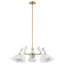 Declare 5-Light 6" Arm Pendant In White-1796082731