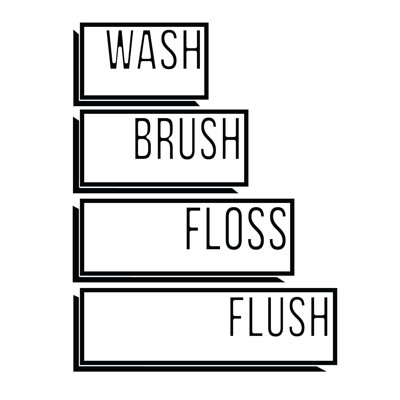 Wash Brush Floss - Textual Art Print