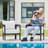 Patio Chairs Set of 2, Modern Accent Club Chairs with 6” Thick Cushions-302650001