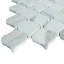 Carreau de mosaïque en marbre poli Arabesque Natural 12,01 po x 12,21 po-98618508