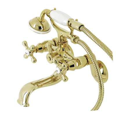 Kingston Brass Kingston Two-Handle Clawfoot Tub Faucet with Hand Shower