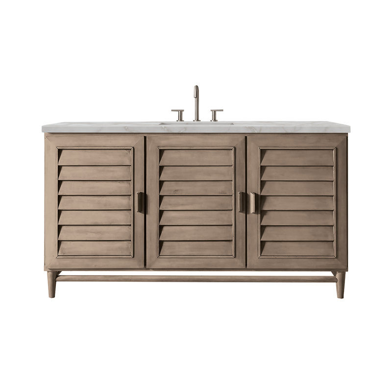 Meuble-lavabo simple l 60 po Broeder, Argent victorien, 8 po
