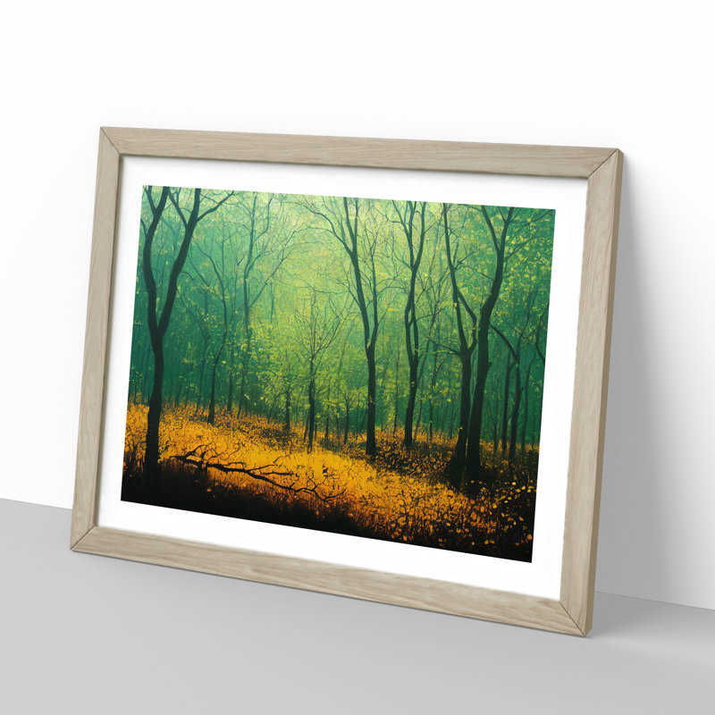 Sweet Spring Forest - Framed Print, 34cm H x 46cm W x 2cm D, Light Brown