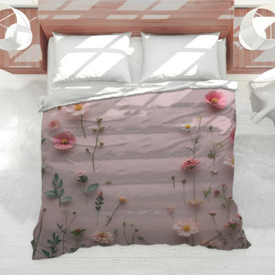 Pink Wildflowers Arrangement Comforter