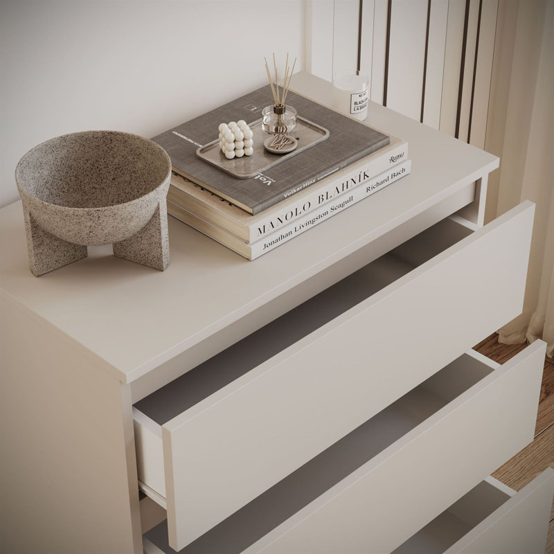 70 cm W Chest of 3 Drawers, Cashmere