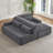 Veyra  L-Shape Modern Chenille Oversized Sectional Sofa with Tufted Design and Comfy Sleeper-118805565-118805567