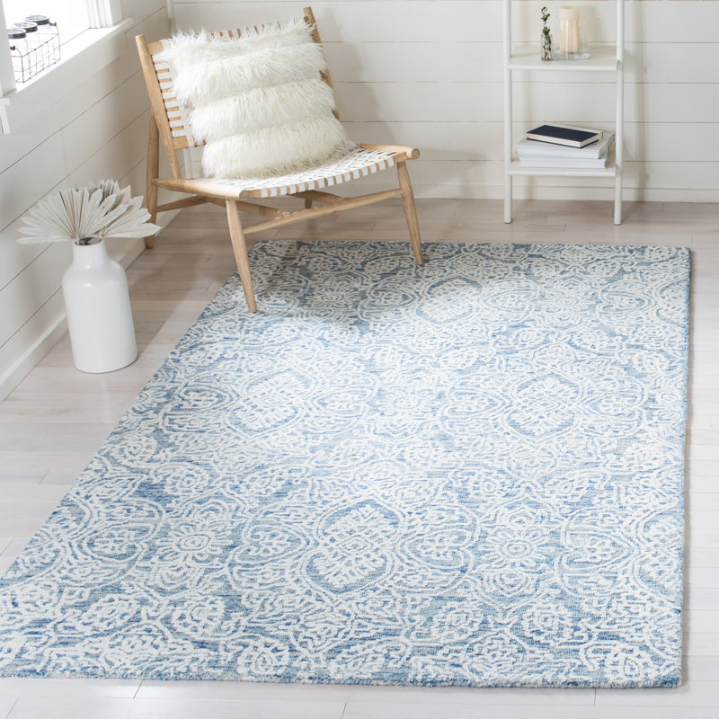 Metro Hand Tufted Indian Wool And Cotton With Latex Oriental Rug, Rectangle 5' x 8'