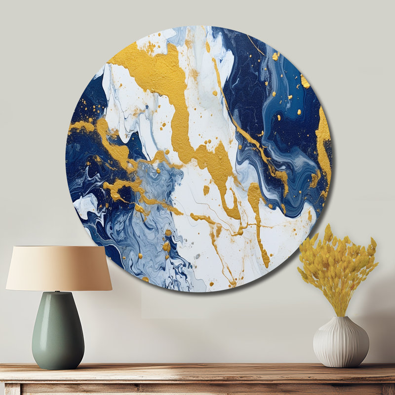 Collan - Abstract Round Metal Art, 29" H x 29" W