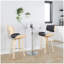 Bistro Contemporary Adjustable Round Bar Table in Silver by LumiSource