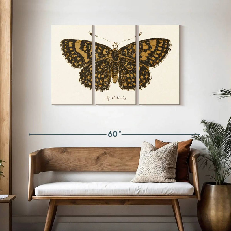 Brampt antique papillon II, H 28 po x l 45 po