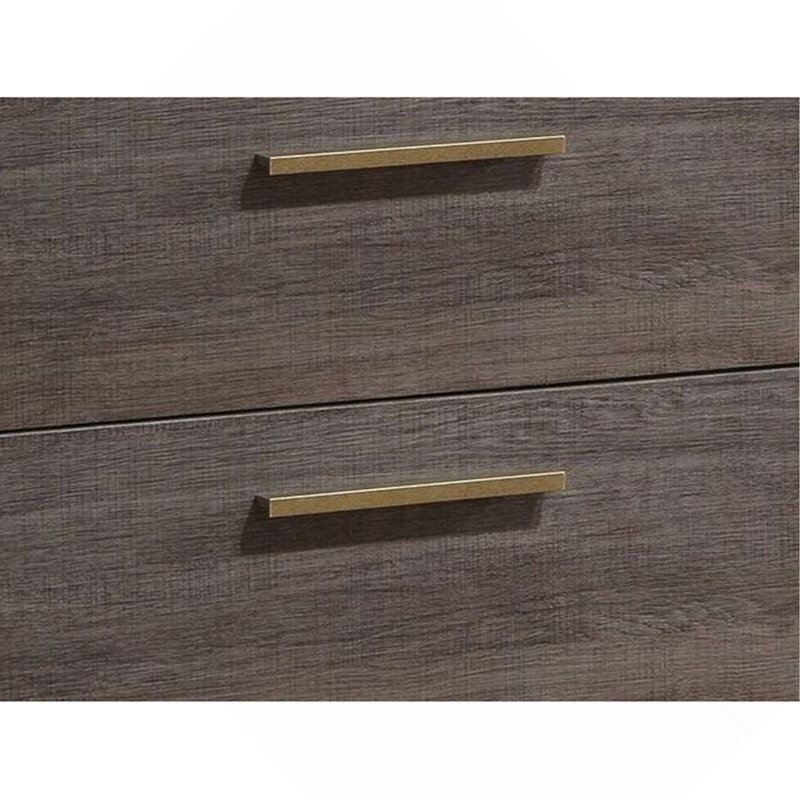 Wooden Nightstand With 2 Drawers In Two-Tone Antique Gray Finish