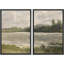 «Quiet Lakeside Morning Peaceful Nature Scene», 2 pièces sur toile-98374018-98374017