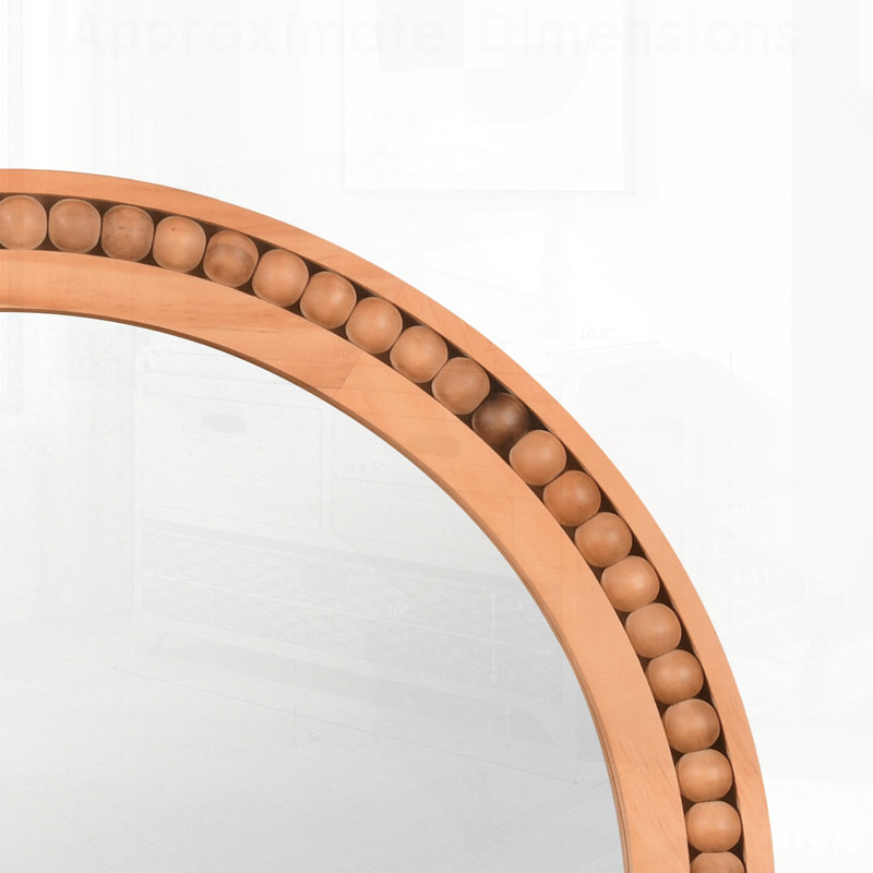 Miroir mural Arch, H 30 po x l 20 po, Brun jaunâtre