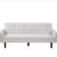 Canapé-lit 2 places convertible en cuir synthétique moderne avec structure en bois massif et pieds en bois amovibles pour le salon et la chambre à coucher