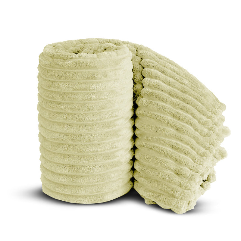 BELLISSIMA PLUSH THROW, Lemon, 240cm x 200cm