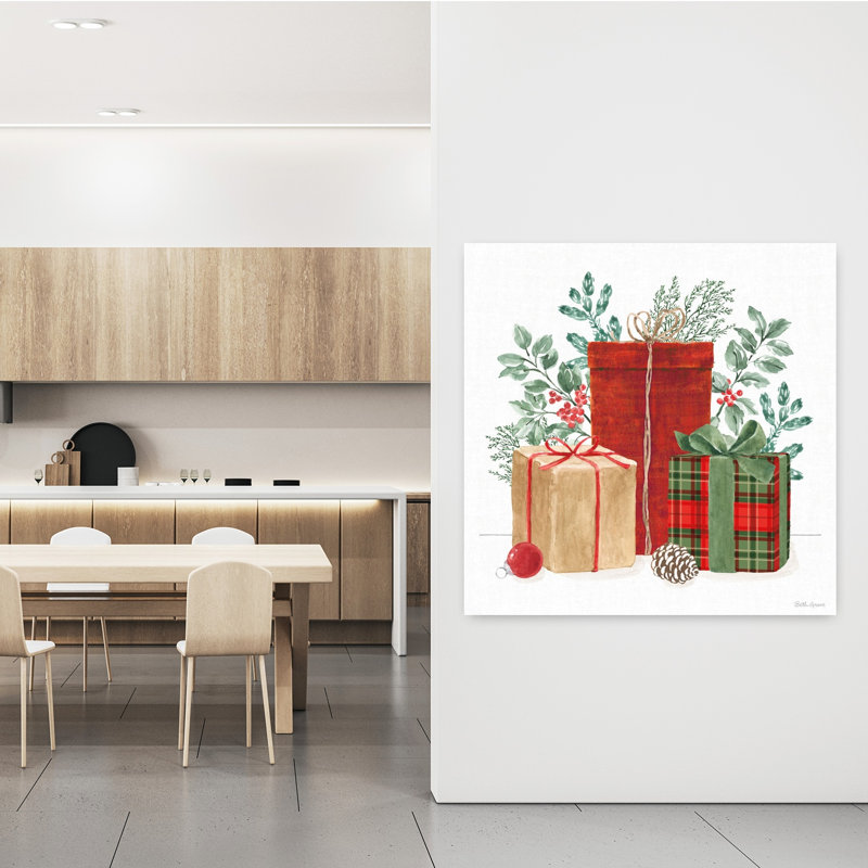 «Classic Christmas III», art abstrait traditionnel, H 48 po x l 48 po