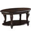 Table basse pour le salon: 3 avec tables de bout ovales et 2 tables de bout, design, fabrication en bois, assemblage facile