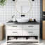 Deloera 100cm Solid Wood Single Bathroom Vanity Top