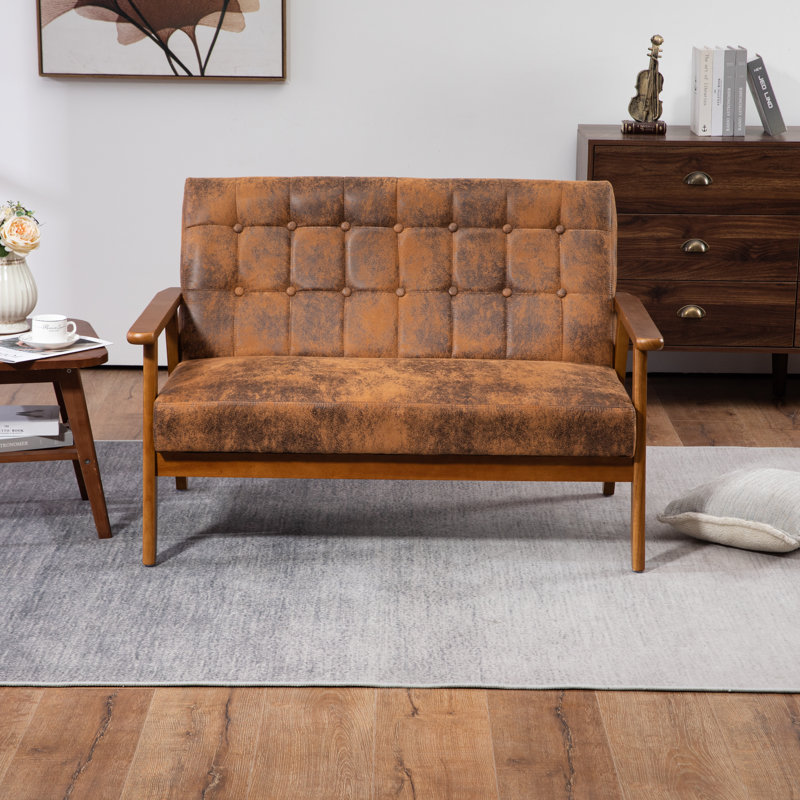 Canapé Mid-Century, Brun