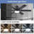 46/52"  Indoor Flush Mount Ceiling Fan 6-Blade with Lights and Remote Modern 3 Colors 6 Speeds Low Profile Reversible DC Motor-1449718600-1449718601