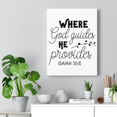 Where God Guides - Wrapped Canvas Print