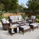 Outdoor Wicker Patio Conversation Furniture Set