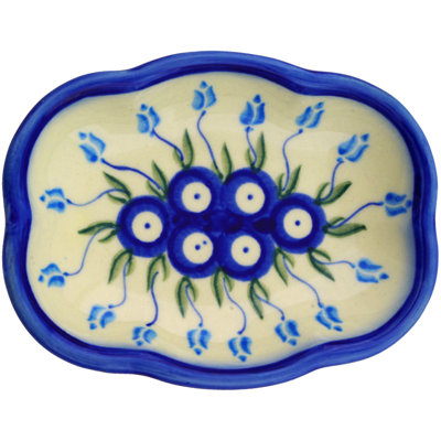 Plat à savon floral peacock