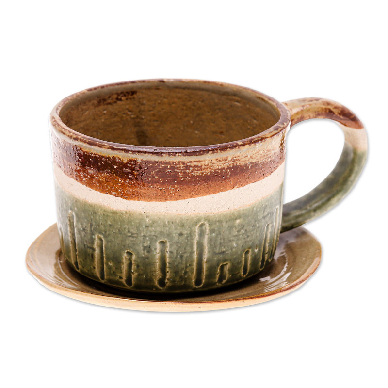 Tasse et soucoupe en céramique Novica