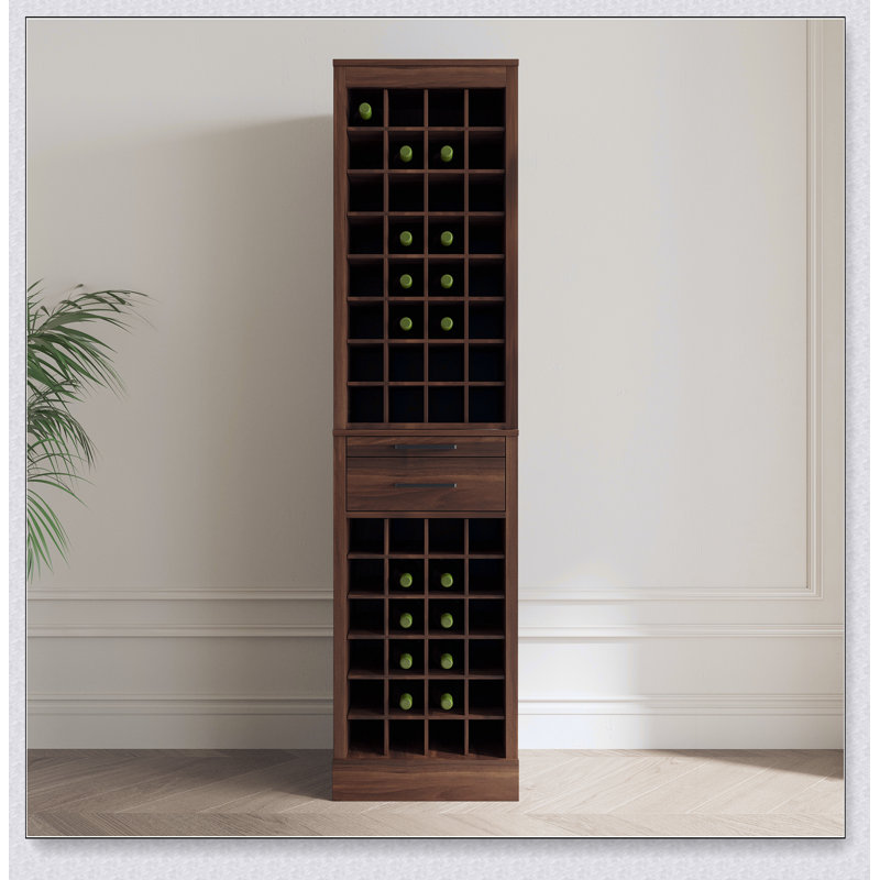 armoire de bar à vin 24 pièces brun noyer