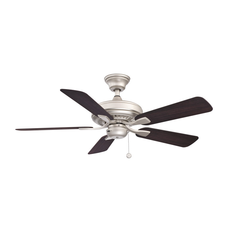 Edgewood 44 inch Indoor/Outdoor Ceiling Fan - Brushed Nickel with Dark Walnut blades, Brushed Nickel with Dark Walnut Blades