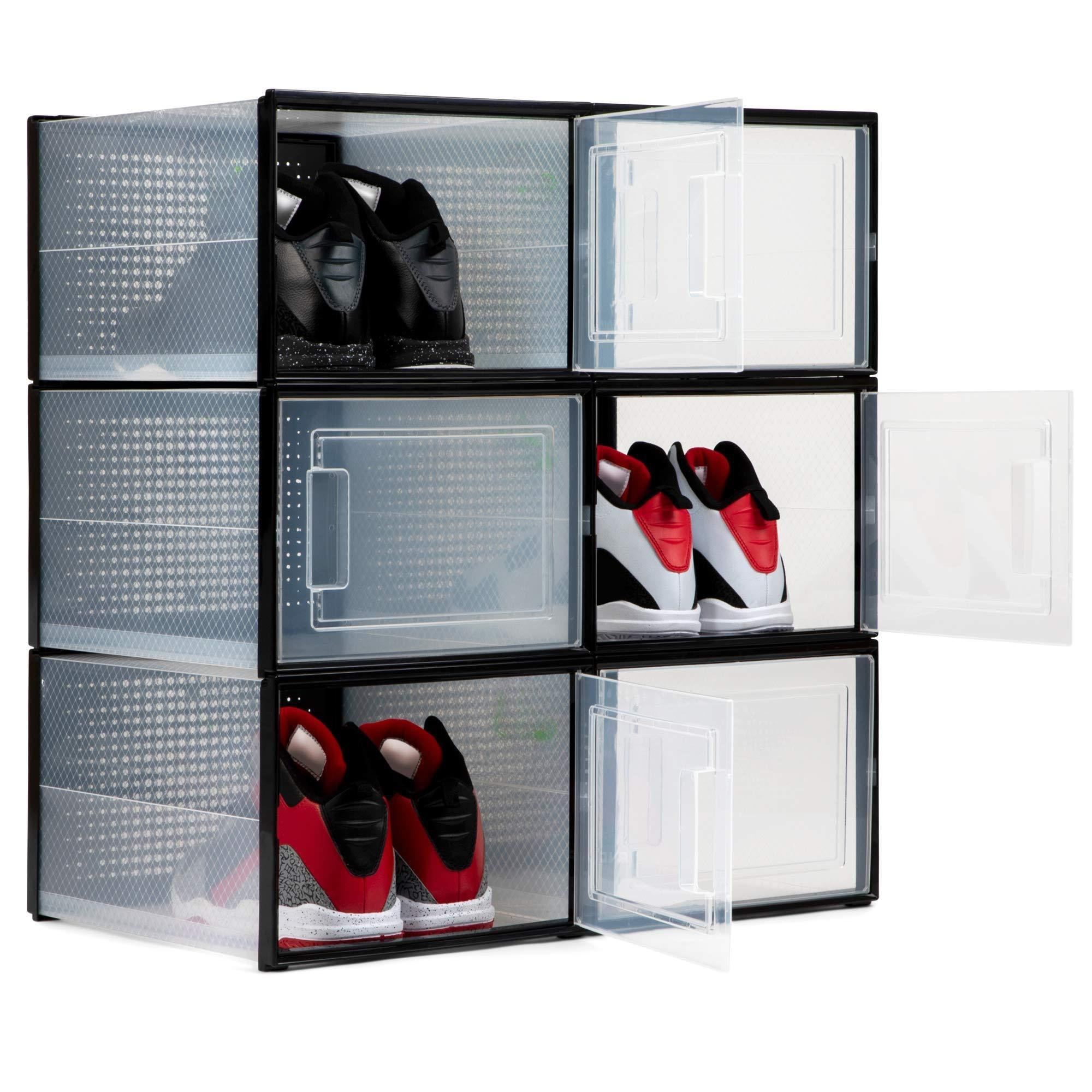 The Twillery Co.® 24 Pack Shoe Storage Box, Plastic Foldable Shoe Box,  Stackable Clear Shoe Organizer & Reviews