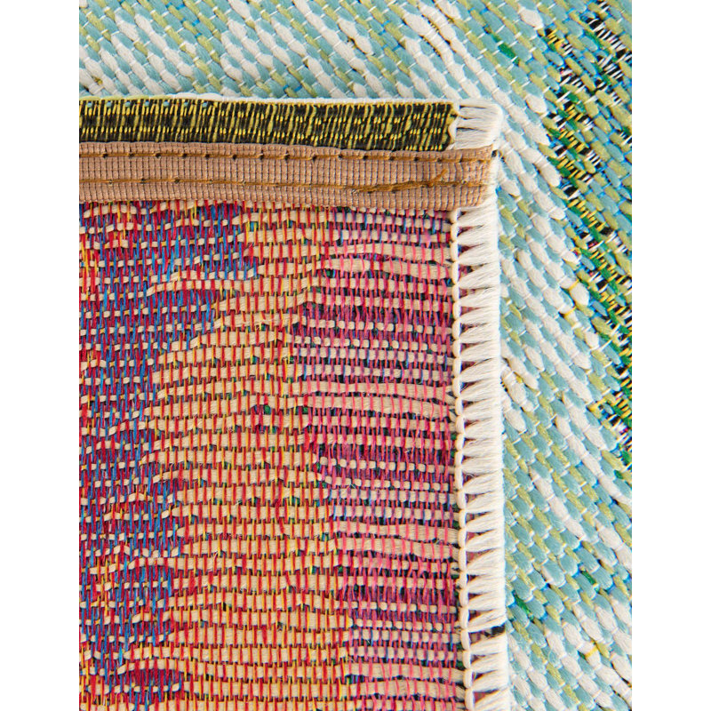 Beachcrest Home Firman Blue/Green Indoor/Outdoor Rug & Reviews | Wayfair
