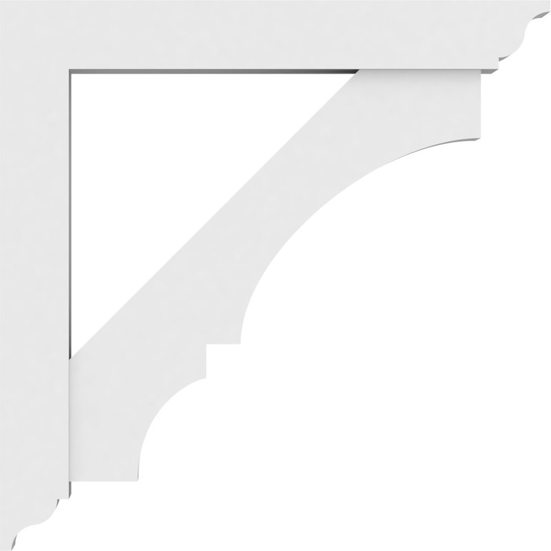 Support standard en PVC de qualité architecturale avec extrémités traditionnelles Balboa, H 24 po x l 3 po x P 24 po