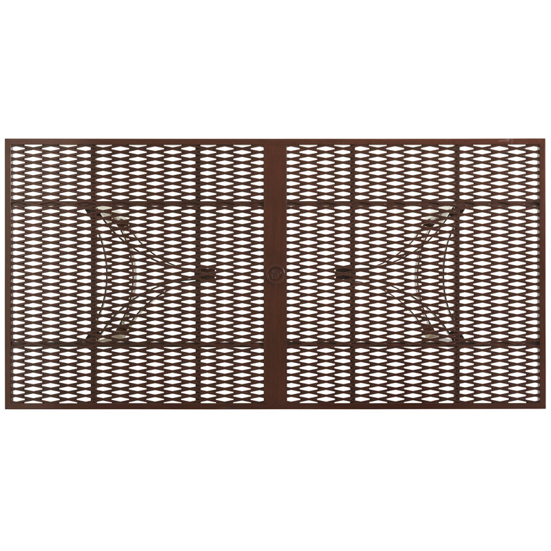 English Walnut and Woven Leather Rectangular Dining Table