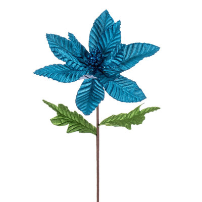 Velours à garniture scintillante poinsettia 22 po