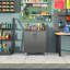 Armoire de garage en métal avec roulettes - Rangement d'outils pour le garage, le bureau, la maison. Tablette réglable, roulettes verrouillables, surface de travail surélevée, armoire sécurisée. Acier noir. L 29,64 po x P 16,25 po
