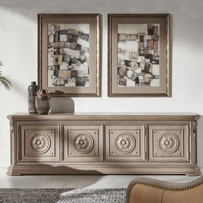 American-style low-end luxury carved solid wood TV