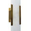 19.7" Natural Alabaster Sconce - Modern Real Stone Wall Light with 20% Thickened Gold Base & Dual G4 LED Bulbs (Hardwired)-1068571880