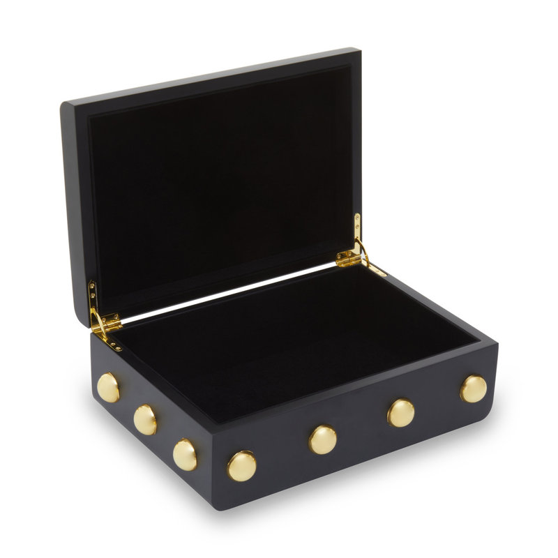 Laureen Accessory Box, Black/Gold