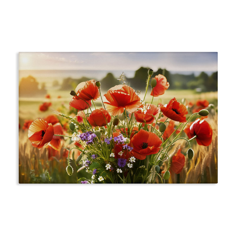Bright Sunlit Spring Meadow Canvas Wall Art by Alina Georgescu bp-796_CN, H 16 po x l 24 po