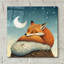 Art mural en verre Goodnight Fox par Momart-946511250